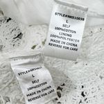 Lumiere Crochet Lace Crop Top Midi Pencil‎ Skirt Set White Large Boho Photo 10