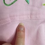 Quacker Factory Vintage  Floral Embroidered Zip Up Jacket Women’s Size Large Pink Photo 6