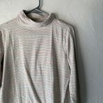 LL Bean Shirt Womens Medium Striped Turtleneck Long Sleeve Multicolor Stretch Photo 1