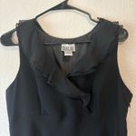 Robbie Bee Black Ruffled Collar Dress Photo 1