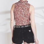 Tilly's NWT Sky & Sparrow Maroon Ditsy Floral Rust Tie Front Tank Top Size Small Photo 2