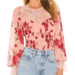 Free People  red and pink lace top Photo 0