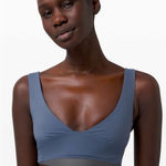 Lululemon Lab Womens Light Support Active Workout Kasta Sports Bra Size 8 Blue Photo 0