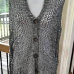 POL Black White Gray loose Knit Cardigan cover up S Photo 0