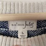 Maison Jules Heart Pullover Knitted Sweater Size Large Photo 4