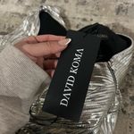 NWT David Koma Silver One Shoulder Lamé Mini Dress Size 6 UK / 2 US $1,460 Photo 7