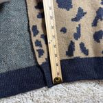 PILCRO & COMPANY Colorblock Leopard Print Long Cardigan Sweater One Size Brown Size undefined Photo 10