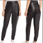 Spanx  Black Faux Leather High Rise Jogger Pants Size Small Photo 1