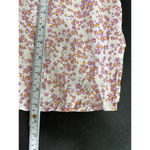 Melrose and Market Purple White Floral 3/4 Sleeve V-Neck Top Blouse Shirt Small Photo 7