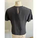 Vintage Custom Made Silk Watercolor Shirt & Kimono Set Small Black Photo 5