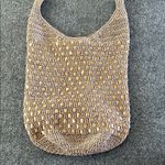Handwoven Straw Shoulder Bag | Neutral Boho Summer Tote | Beach Bag Tan Photo 1
