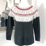J.Jill Festival Cottage Fair Isle Sweater Black Mul Pullover, Size XS New w/Tag Photo 0