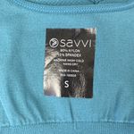 Savvi Steel Blue Ribbed Crop Sport Athletic Bra Top NEW S Photo 3