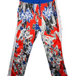 Nike Floral Track Pants M Red Blue Stripe Joggers Sportswear Athletic Retro Photo 0