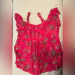 Time in true‎ women’s pink floral 2X 20 off the shoulder blouse summer comfy Size XXL Photo 0
