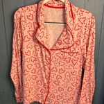 Joie  Candy Cane Hearts Print Women's Pajama Top | Size Large Photo 0
