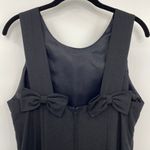 Vintage 90s Mini Dress Positive Attitude Linen Blend Bow Detail Womens 8 Black Photo 4