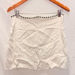 Meshki  White Satin‎ Embellish Lined Skirt Medium Coquette Old Money Europe Photo 0