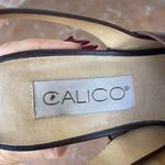 Madewell  Vintage 90s retro calico Brown leather block heel mule sandals sz 7.5  Photo 6