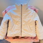 Forever 21 cream white faux leather puffer jacket Photo 0