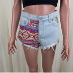 Cello Women's  Jeans Tribal Accent High Rise Denim Jeans Shorts Size Medium Photo 1