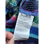 That’s It Multicolor Striped Semi Sheer Crochet Knit Wide Leg Pants Size Small Purple Photo 6