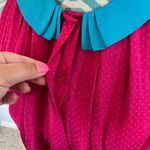 Anthropologie Isani Pleated Fuschia Button Blouse size Small Barbie Core Photo 3