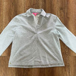 Lilly Pulitzer  Emalia Shimmer Terry Pullover Gray Sparkle Sweater Womens S Photo 0