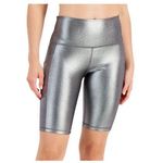 Ideology  Womens Silver Compression High Waist Bike Shorts XS NWT Photo 0