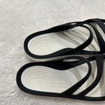 Crocs  Iconic Comfort Womens Swiftwater Sandals Black & White Slides Sz 8 SB #5 Photo 5