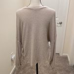 Lulus Thermal Shirt Womens XS Pullover Waffle Knit Top Long Sleeve Beige Photo 7