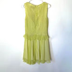 Z Spoke Zac Posen Silk Yellow Chiffon Mini Dress Size 8 Photo 8