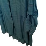 🖤🌲 Sejour Nordstrom Long Button Down Collared Black/Forest Green Check Shirt Size 2X Photo 5