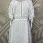 LIONESS  Cross Back Layered Folk Midaxi‎ Dress in White Boho Size US Small Photo 2