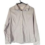 Dockers Pink & White Striped Long Sleeve Cotton Button Front Shirt Women Sz PL Photo 0