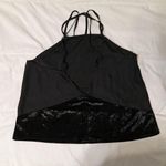 Tobi Black Y2k Style Velvet Tank Top - Large Photo 3