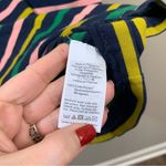 J.Crew Striped Navy/Pink/Green Long Sleeve Midi Dress Photo 3