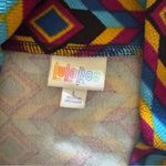 LuLaRoe  Cassie Skirt Size Large Knee Length Unlined Pull On Multicolor Geometric Photo 1