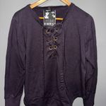 Young Fabulous and Broke  Women's Top Dark Purple Noelle Lace Up Size M EUC Photo 1