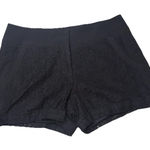 Maurice's Black Eyelet Lace Cuffed Dress Shorts Womens Size 9/10 Pockets Photo 0