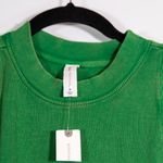 Anthropologie NEW  Daily Practice Cotton Sweater Knit Stretch Pleated Dress Kelly Photo 1