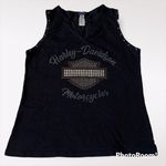 Harley Davidson Motorcycles Barnett Classic Notch Tank top size Large Black Photo 0