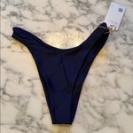 Quince NWT Navy Blue Italian High-Leg Bikini Bottom Sz S 💙 Photo 4