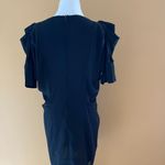 Y2K unique Black Sculptural Pagoda Sleeve Origami Puff Shoulder dress, size S Photo 4