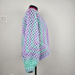 New Handmade Crochet Cardigan Open Front Sweater Premium Acrylic OS Purple Size undefined Photo 12