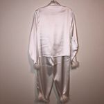 Lulus  Dreamiest Delight White Satin Feather Two-Piece Pajama Set Size S Photo 10