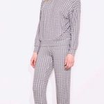 Sundry NWT Sapphire/Gray Houndstooth Print Long Sleeve Sweater Size 1/Small Photo 5