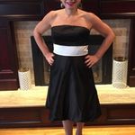 Bill Levkoff  Black & White Bridesmaid Dress Photo 1
