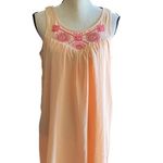 Pinklicious NWOT- stunning peach color chiffon dress, peach color attached slip Photo 0