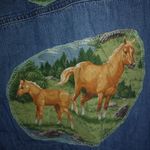 Levi's  Signature Jeans L Horse Equestrian Scenery Western Shirt Denim Top Photo 3